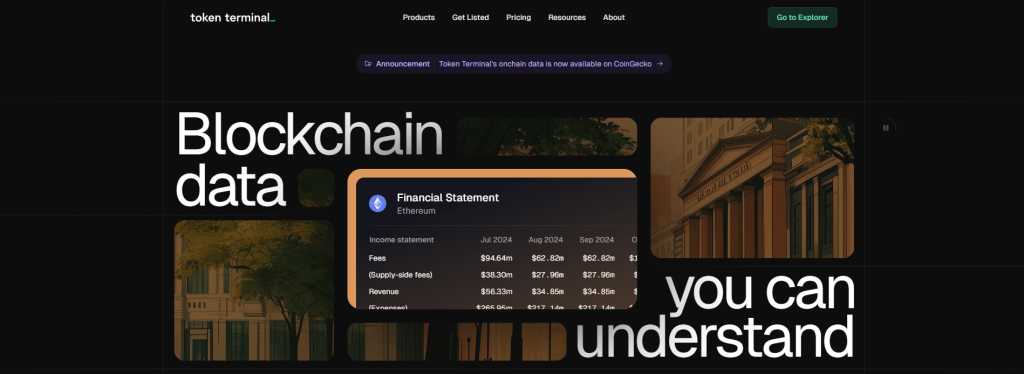 DeFi-alustaa - Token Terminal