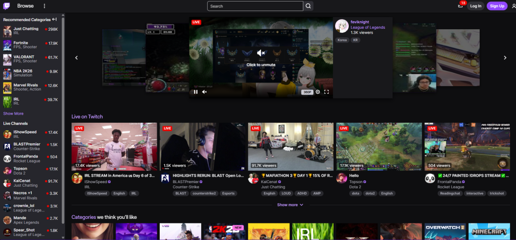 Suoratoisto Twitchissä