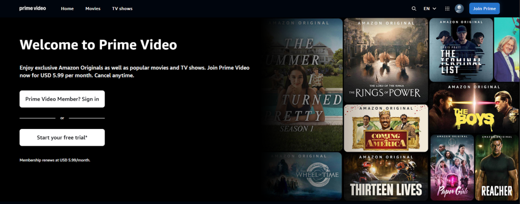 suoratoistopalvelut - Amazon Prime Video