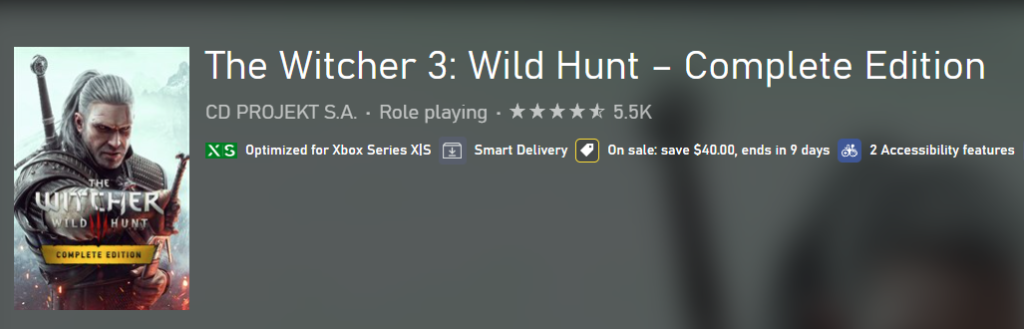 Complete Edition of The Witcher 3