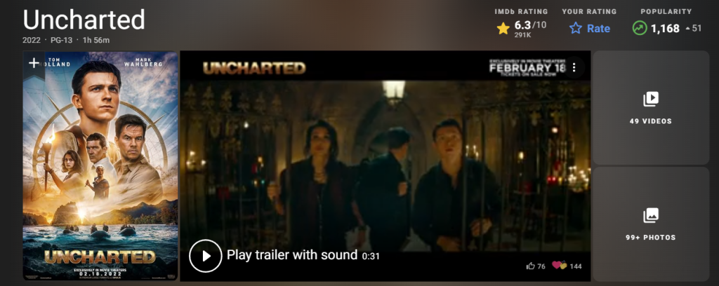 Uncharted: Seikkailu herää eloon