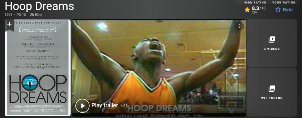 Mielenkiintoisimmat dokumentit - Hoop Dreams