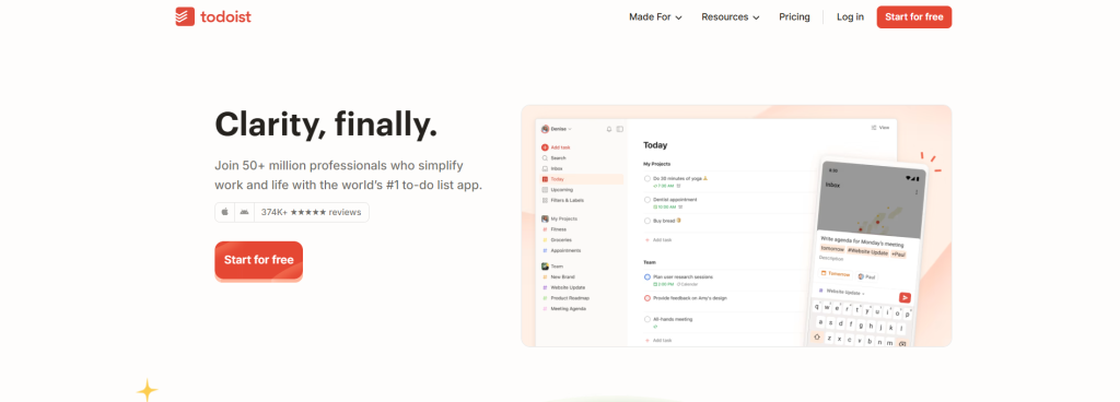 Paras muistutussovellus - Todoist