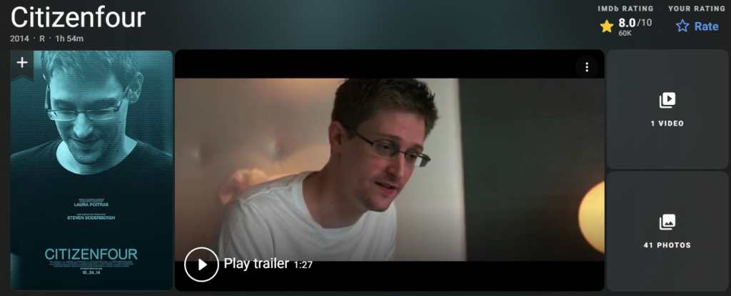 Mielenkiintoisimmat dokumentit - Citizenfour