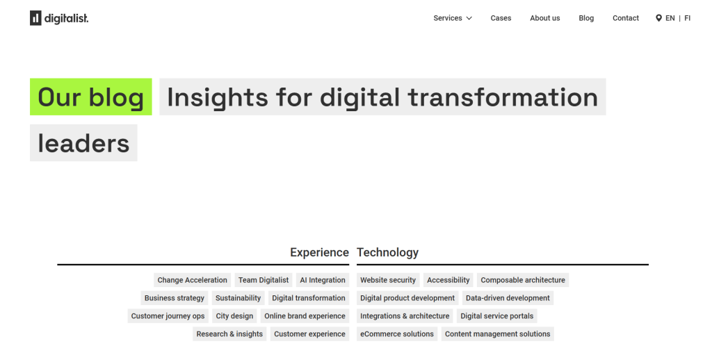 Parhaat suomalaiset teknologiablogit - Digitalist Finland -blogi